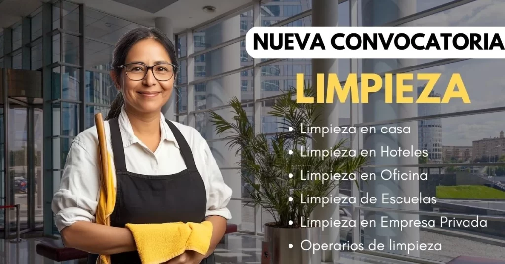 PERSONAL DE LIMPIEZA NUEVAS VACANTES